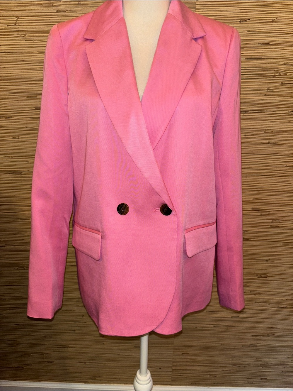 J. Crew Pink Lined Double-Breasted Women’s Blazer size 10 nwt! 💯% tencel SOFT!
